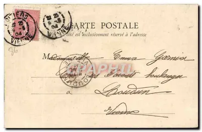 Poitiers (Vienne) - Hotel de Ville : Wielki Schodzie Honorowy — Rewers
