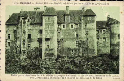 Boussac — Antigo Castelo feudal, reconstruído parcialmente nos séculos XV e XVI — B. Laville, Montfuron, n°740