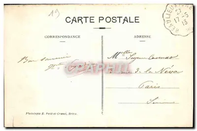 Pompadour — O Castelo no Século XVI — Fototipia E. Petit e Granet, Brive — Verso