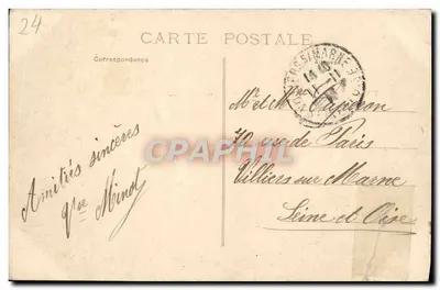 Domme — Place de la Halle — Phototypie Jessot et Guionie, Brive — Verso