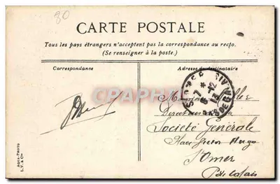 Amiens. Katedra; wielka nawę — L.V. & Cie, nr 417 — Rewers