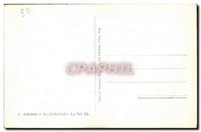 Amiens — Katedra — Nef — Levy & Nauden, Paryż — Rewers
