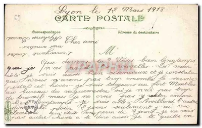 De duiven op de Place des Terreaux — Lyon — onbekende uitgever, serie-nummer 69 — Achterkant