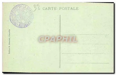 Dauphiné - Grande-Chartreuse — Busto em mármore acima da entrada da Capela Mortuária — Edição M. Bourcier, Grenoble — Verso