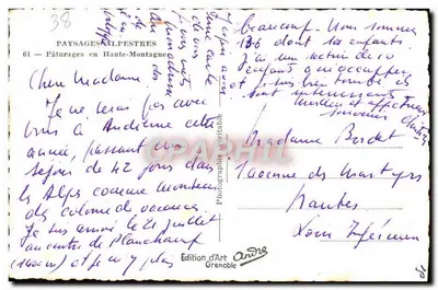 Pasterze w górze — Wydawnictwo Art Grenoble, nr 61 — Rewers