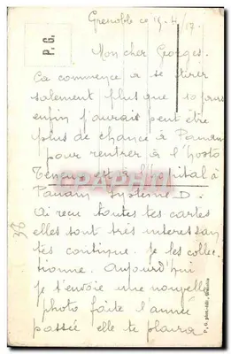Grenoble - Brzegi Izery i Moucherotte - zachód słońca — Rewers