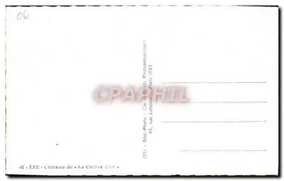 ÉZE - Zamek « La Chèvre d'Or » — Wydawca: Réal-Photo, Paryż — Rewers