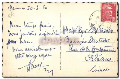 Cannes — Widok na port i hotele — Numimer, nr 286 — Rewers