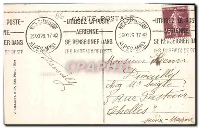 Nice — Wodospad zamkowy — J. Gilletta et Cie, n°64 — Rewers