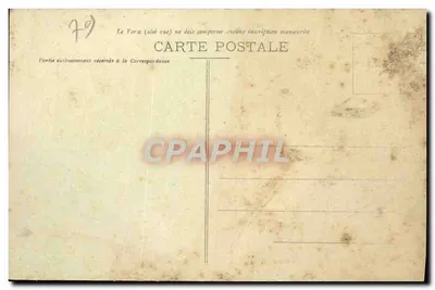 Thouars (Deux-Sèvres) — A Vista do Castelo, construído sob os ordens de Marie de la Tour d'Auvergne, hoje Casa de Força desde 1871 — Vve Debarre, editor — Verso
