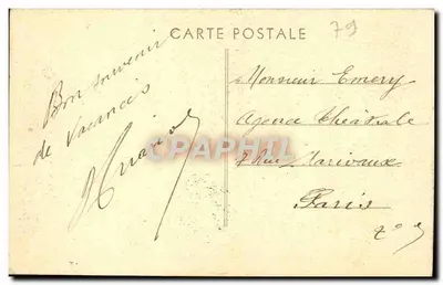 Niort (Deux-Sèvres) — A Torre — Edição Artística Hélio Marceau Carrière — Verso