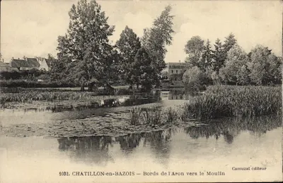 CHATILLON-en-BAZOIS — Bordas do Aron em direção ao Moulin — Camuzat editor