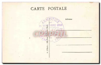 Woud van Compiègne — Binnenkant van het wagon van Marechal Foch, waarin de Wapenstilstand werd ondertekend, 11 november 1918 — C.I.I. Parijs — Achterkant