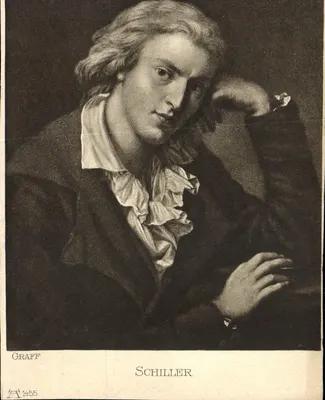 Schiller — portrait par Anton Graff — éditeur F. A. Ackermanns Kunstverlag, München, n° 1455