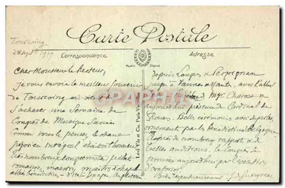Tourcoing — La Piazza della Repubblica e la Chiesa di San Cristoforo — LL — Verso