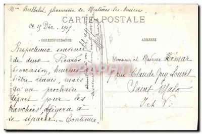 Amiens (Somme) - A Catedral garantida contra os bombardeios — R.P. Paris 98 — Verso