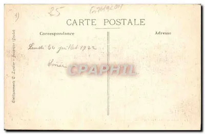 Wąwóz Loue - MOUTHIER-HAUT-PIERRE — Ogólny widok z drogi do Pontarlier — Rewers
