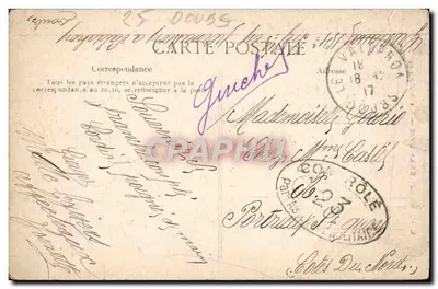 Vallee de la Loue — Les Rochers de Syratu — éditeur : Châtel-sur-Simon, Mat. Macie-Dumas — Verso