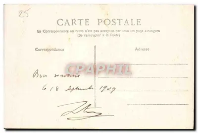 Besançon - Widok ogólny, widok z Bregille — E. Mauny Wyd., Rue Battant — Rewers
