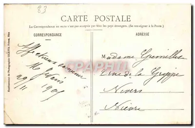 Hyères - Boulevard des Palmiers — Coleção Artística — Edição Giletta, fot., Nice, n° 1701 — Verso