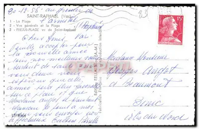 Saint-Raphaël — Widok plaży i portu — Éditions Rella — Rewers