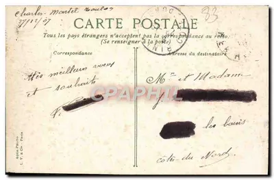 Toulon, os Palmieres da Praça da Liberdade — editor L. Y. & Cie, Paris, n°10 — Verso