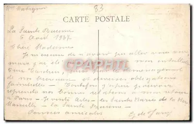 A Santa Bauma - Hotelaria e Nazaré - Vista geral — Edição IPA — Verso