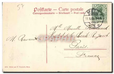 Metz. Katedra - Dom. - Wydane przez F. Conrard, Metz. — Rewers