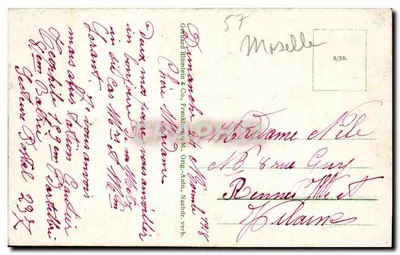 Metz, Pełna widokówka — vue générale — Gérard Blimlein & Co., Frankfurter M., 57 — Rewers