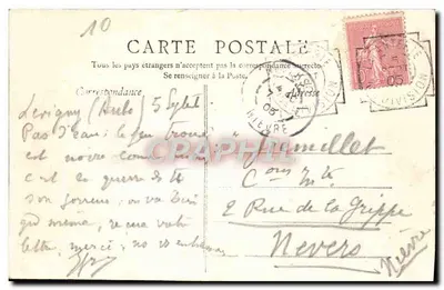 Bar-sur-Aube — De Aube bij de Marchalbrug — G. L. — Achterkant
