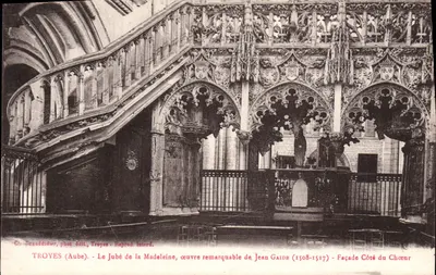 Troyes (Aube) - Le Jubé de la Madeleine, œuvre remarquable de Jean Gaide (1508-1517) - Façade Côté du Chœur