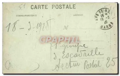 Reims — Abside katedry — A. Sarrame, Sède — Rewers