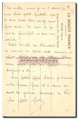 Estátua de Luís XV — Praça Real — Les Éditions d'Art YVON, Paris — Verso