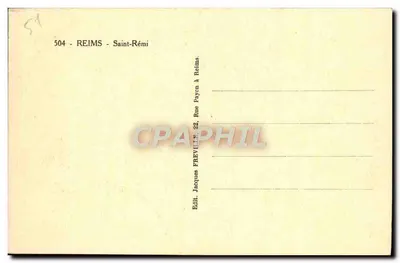 Saint-Rémi - Reims — uitgever Jacques Préville, nr. 504 — Achterkant