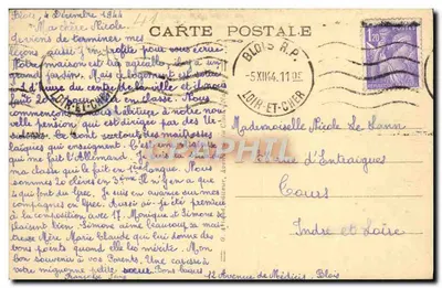 Blois — A Escada Monumental Dents-Papin — editor não identificado, n° 68 — Verso