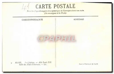 Blois — O Castelo, Sala dos Estados Gerais — Ala de Louis XII — Verso