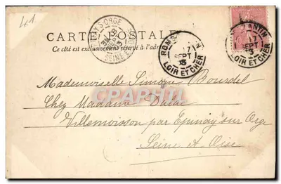 Rue de Venise w Romorantinie - Loir-et-Cher — Stara pocztówka z dawnej ery, wydana przez 'La Vieille Année' — Rewers