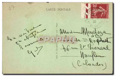 Zamek Biron — zabytek, należy do rodziny Gontaud de Biron — Otoczenie AGEN, n°42 — Rewers