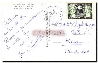 La Bresse (Vosges) — Widok na centrum — Fot. R. Philippe, La Bresse — Rewers