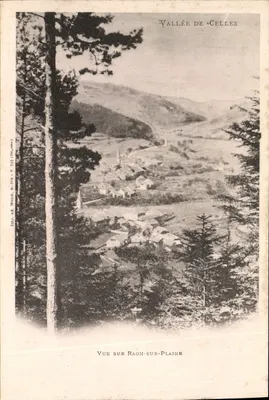 Bilhete postal antigo Valey De Celles Vista Sobre Raon Sobre Plaine