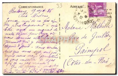 Bordeaux — A Porta das Salinas — LL — Verso