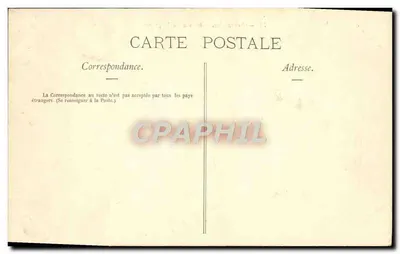Versailles — Bassin de Netuno — Bilhete postal antigo n°50, editor desconhecido — Verso