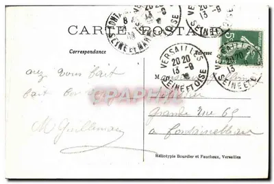 Palácio de Versailles — Quarto de Luís XIV — Héliotypie Bourdier et Faucheux, n°18 — Verso
