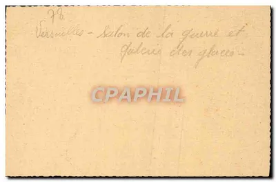Versailles — Zaal van de Oorlog en Galerij van de Spiegels — uitgever AP — Achterkant
