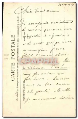 Versailles — Noordvleugel van de ingangshal van het Paleis — De Kapel — P. HELMLINBER & C°S. IMP. PHOT. NANCY. — Achterkant