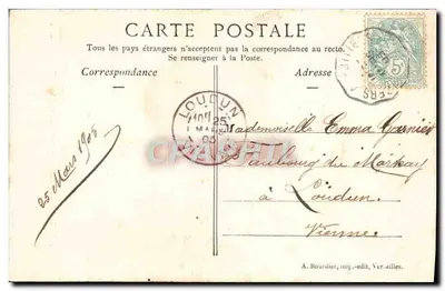 Parque de VERSAILLES — Rapto de Proserpina — A. Boudier, editor Versalles — Reverso