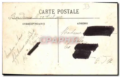Bordeaux — As Avenues de Tourny — LL. n°6 — Verso