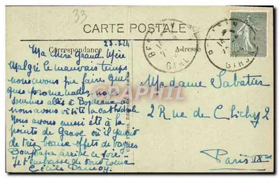 Bordeaux — Strzałki Katedry — Rue Vital-Cartes BR 317 — Rewers