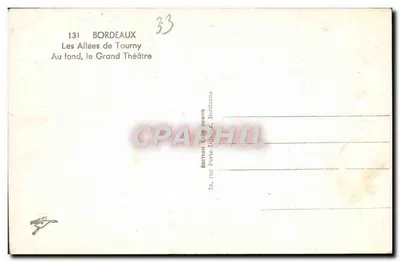 Bordeaux — Les Allées de Tourny — Wydawnictwo Léon Zoëne — Rewers