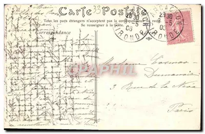 Bilhete postal antigo Arcachon A Praia e o Grande Hotel — Verso